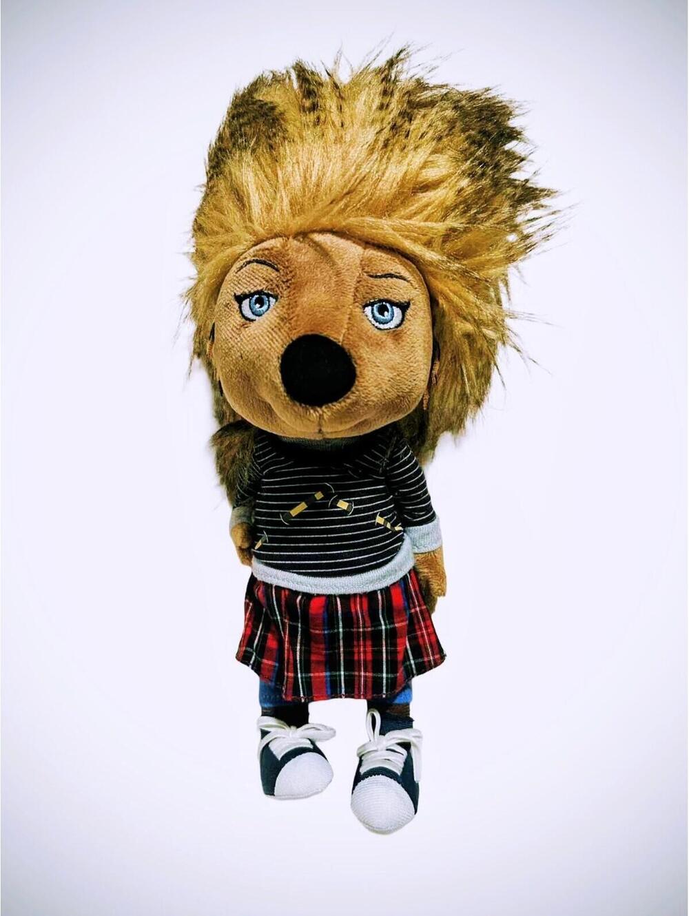 Sing Movie's Character 'Ash the Porcupine' the Punk Rocker Plush Toy 7" Tall